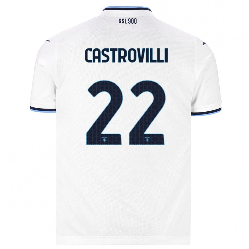 Danxen Barn Gaetano Castrovilli #22 Vit Marinblå Bortatröja Matchtröjor 2026/27 Tröjor T-Tröja