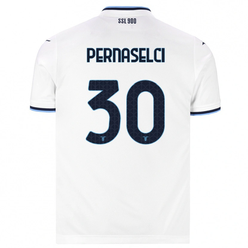 Danxen Barn Leonardo Pernaselci #30 Vit Marinblå Bortatröja Matchtröjor 2026/27 Tröjor T-Tröja