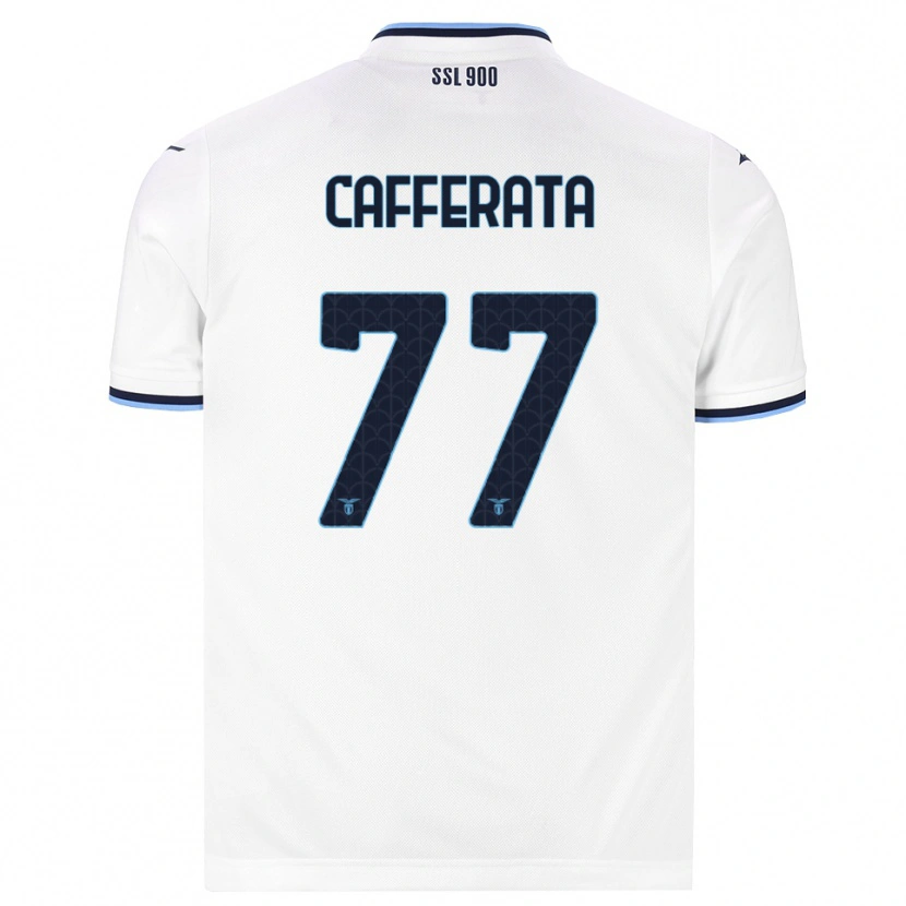 Danxen Barn Federica Cafferata #77 Vit Marinblå Bortatröja Matchtröjor 2026/27 Tröjor T-Tröja