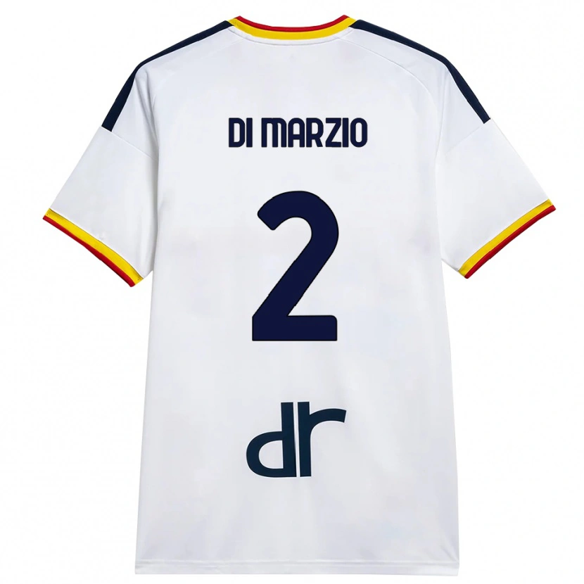 Danxen Barn Flavio Di Marzio #2 Vit Gul Röd Bortatröja Matchtröjor 2026/27 Tröjor T-Tröja