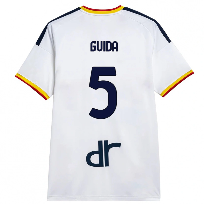 Danxen Barn Francesco Guida #5 Vit Gul Röd Bortatröja Matchtröjor 2026/27 Tröjor T-Tröja