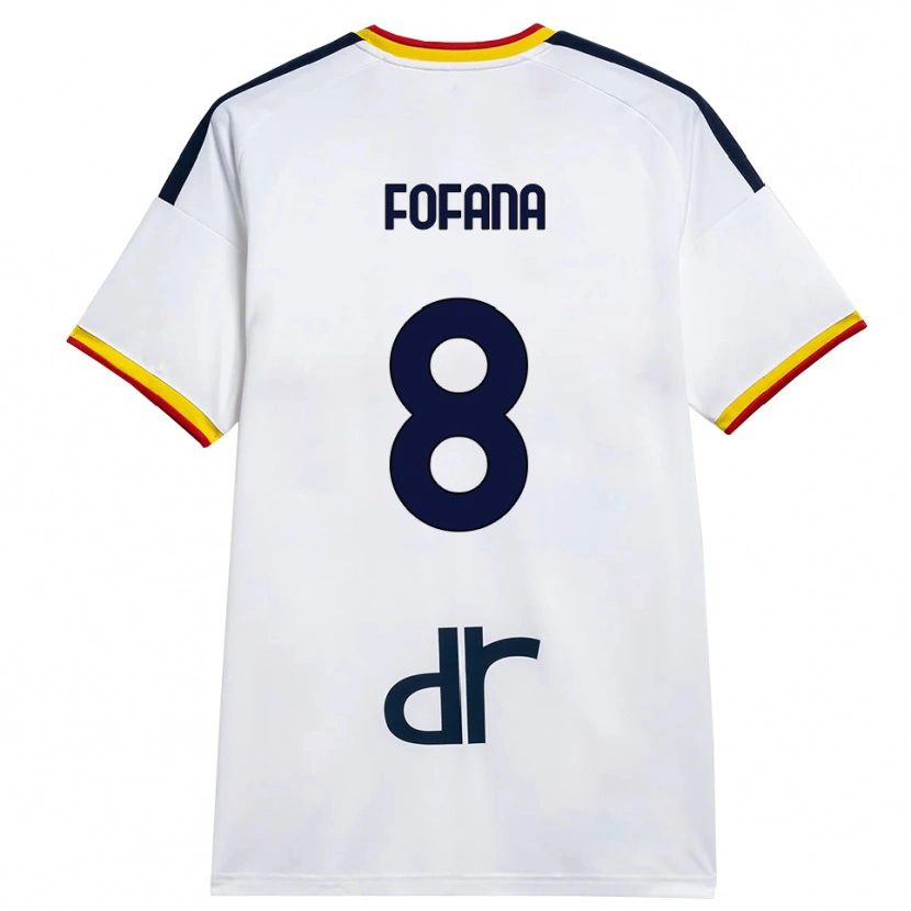 Danxen Barn Sadik Fofana #8 Vit Gul Röd Bortatröja Matchtröjor 2026/27 Tröjor T-Tröja