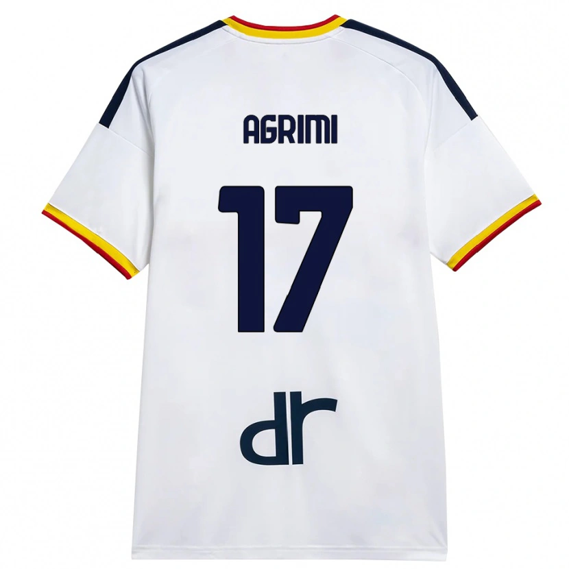 Danxen Barn Matteo Agrimi #17 Vit Gul Röd Bortatröja Matchtröjor 2026/27 Tröjor T-Tröja