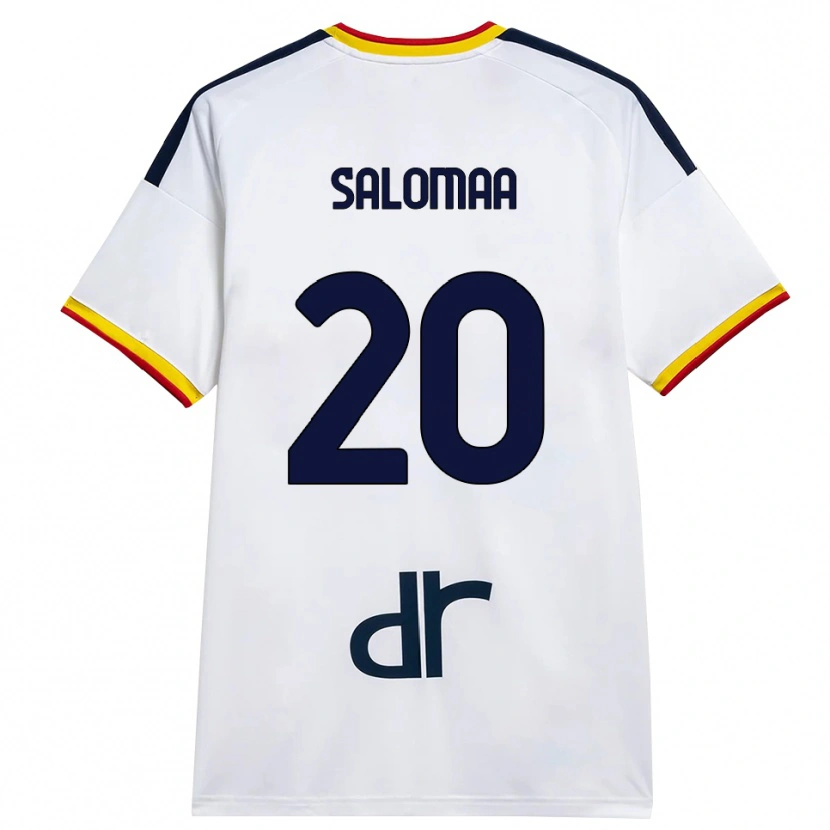 Danxen Barn Henri Salomaa #20 Vit Gul Röd Bortatröja Matchtröjor 2026/27 Tröjor T-Tröja