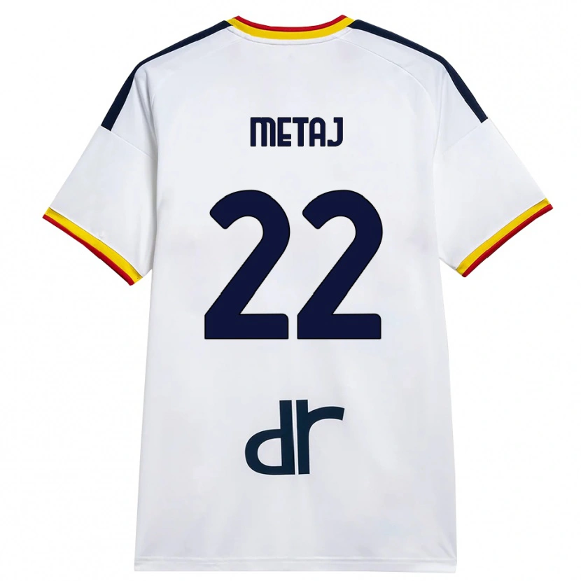 Danxen Barn Dejvi Metaj #22 Vit Gul Röd Bortatröja Matchtröjor 2026/27 Tröjor T-Tröja