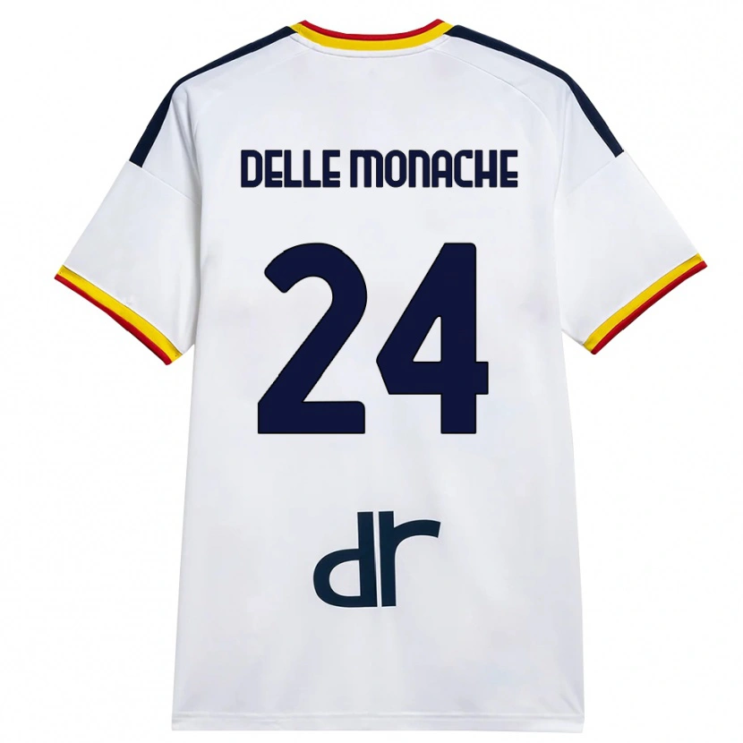 Danxen Barn Marco Delle Monache #24 Vit Gul Röd Bortatröja Matchtröjor 2026/27 Tröjor T-Tröja