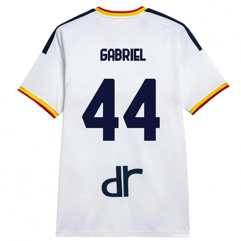 Danxen Barn Tiago Gabriel #44 Vit Gul Röd Bortatröja Matchtröjor 2026/27 Tröjor T-Tröja