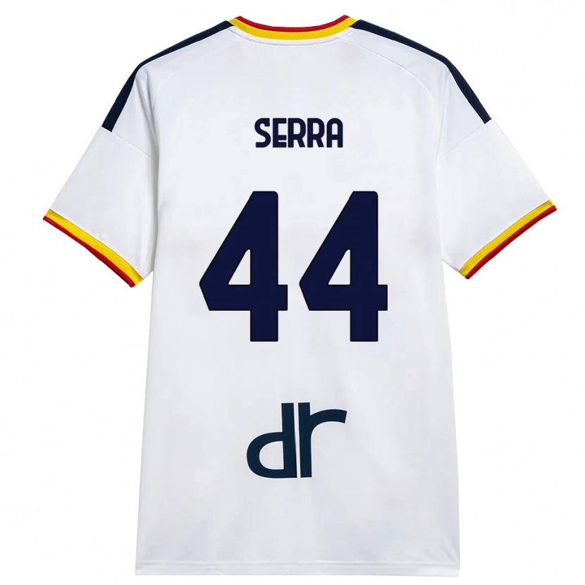 Danxen Barn Francesco Serra #44 Vit Gul Röd Bortatröja Matchtröjor 2026/27 Tröjor T-Tröja