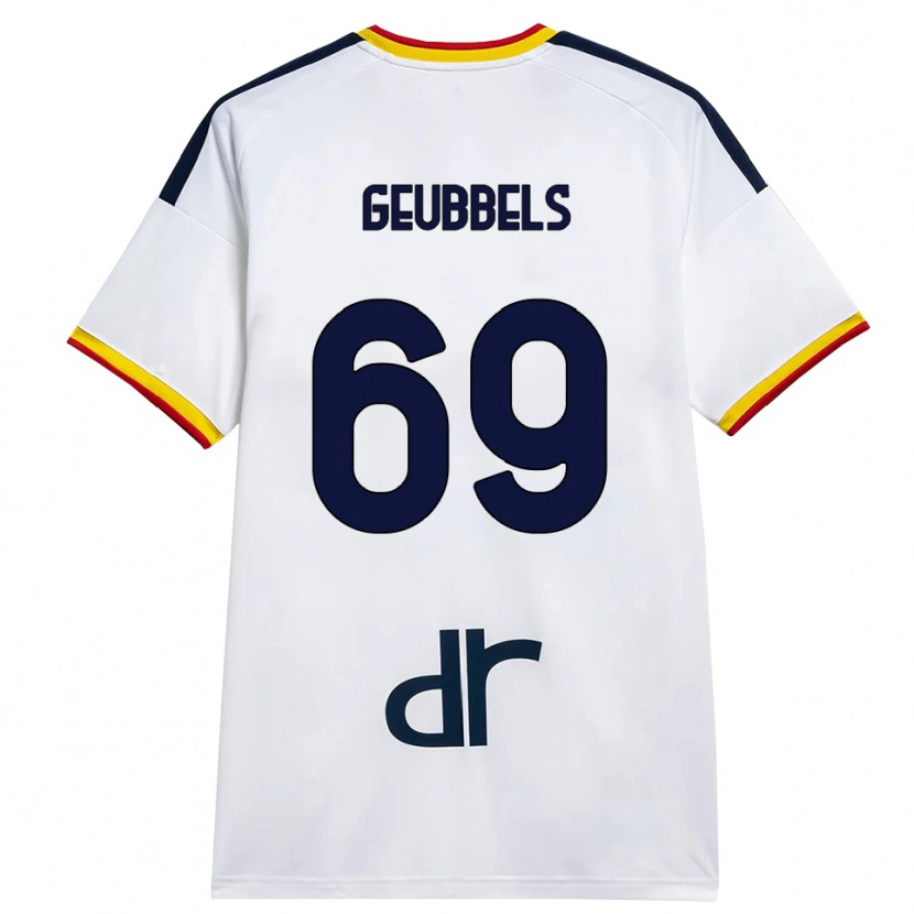 Danxen Barn Willem Geubbels #69 Vit Gul Röd Bortatröja Matchtröjor 2026/27 Tröjor T-Tröja