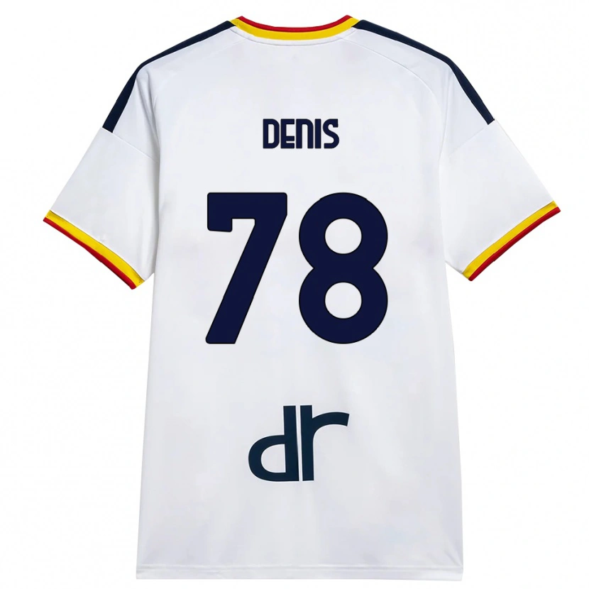 Danxen Barn Max Denis #78 Vit Gul Röd Bortatröja Matchtröjor 2026/27 Tröjor T-Tröja