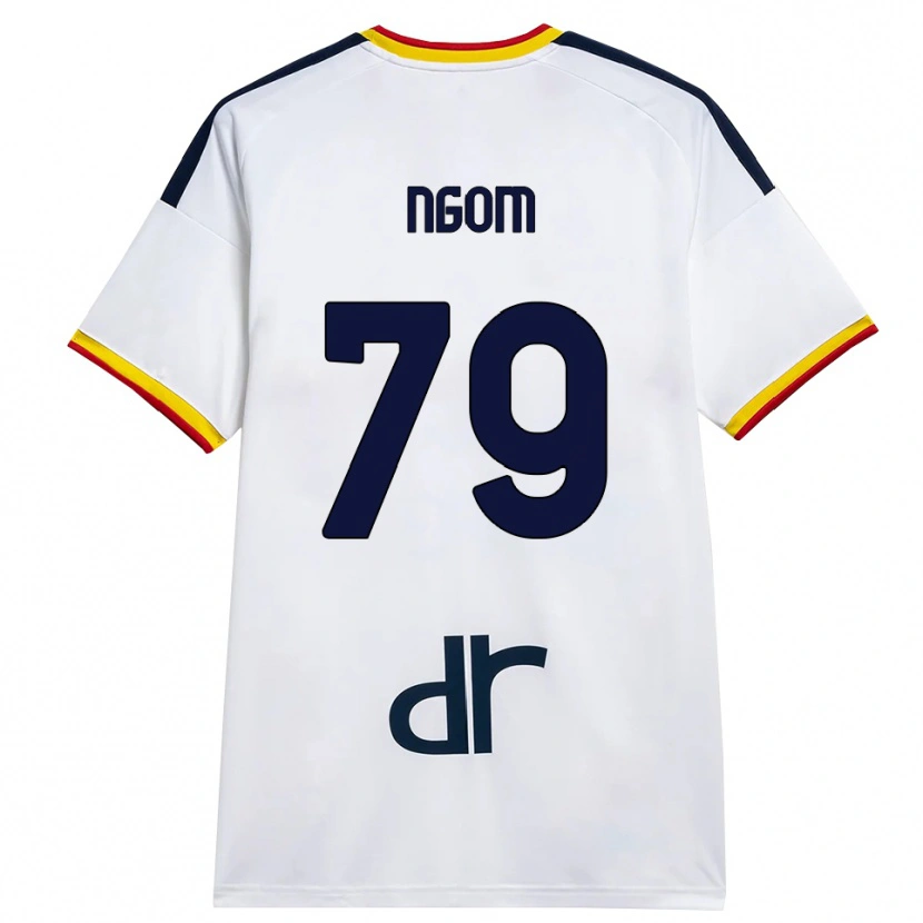 Danxen Barn Oumar Ngom #79 Vit Gul Röd Bortatröja Matchtröjor 2026/27 Tröjor T-Tröja
