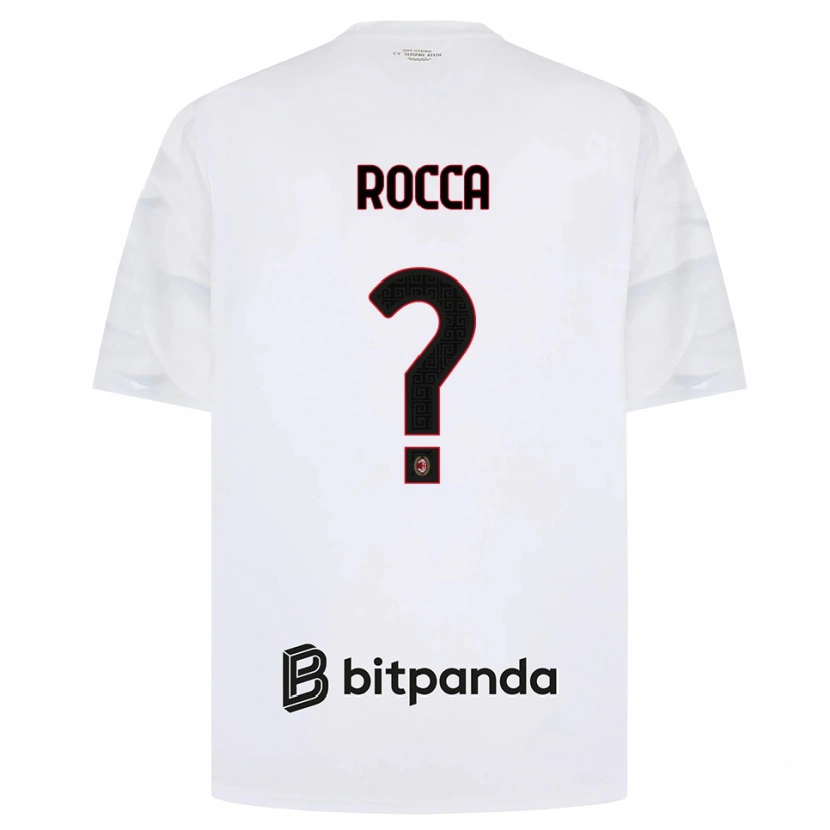 Danxen Barn Ludovico Rocca #0 Vit Röd Svart Bortatröja Matchtröjor 2026/27 Tröjor T-Tröja