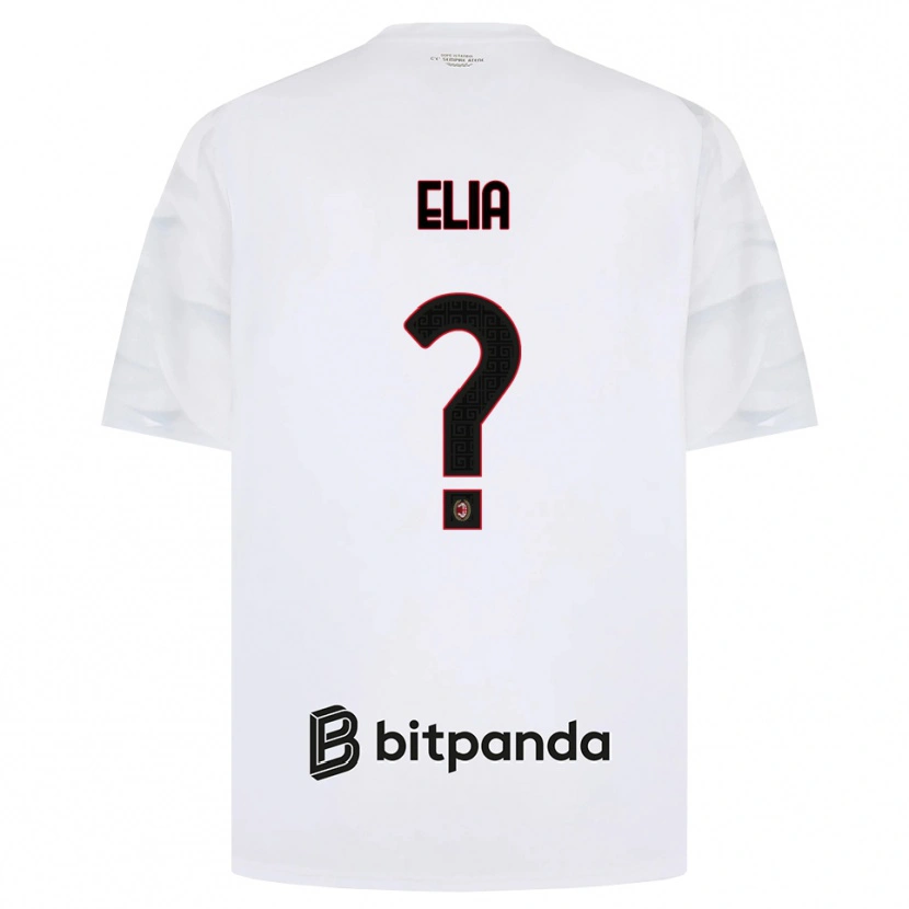 Danxen Barn Emanuele Elia #0 Vit Röd Svart Bortatröja Matchtröjor 2026/27 Tröjor T-Tröja