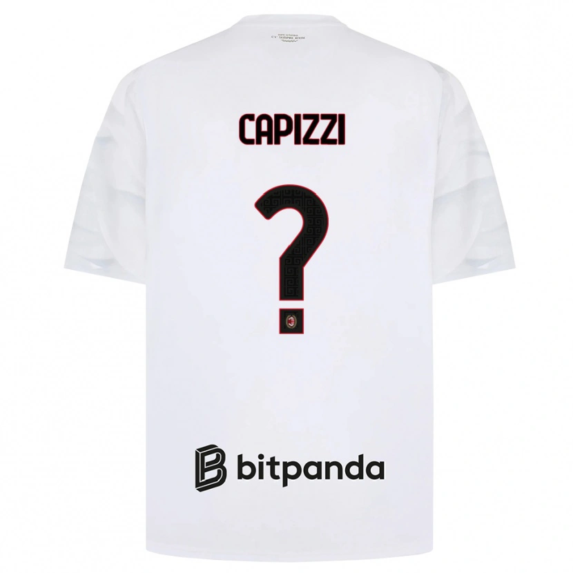 Danxen Barn Edoardo Capizzi #0 Vit Röd Svart Bortatröja Matchtröjor 2026/27 Tröjor T-Tröja