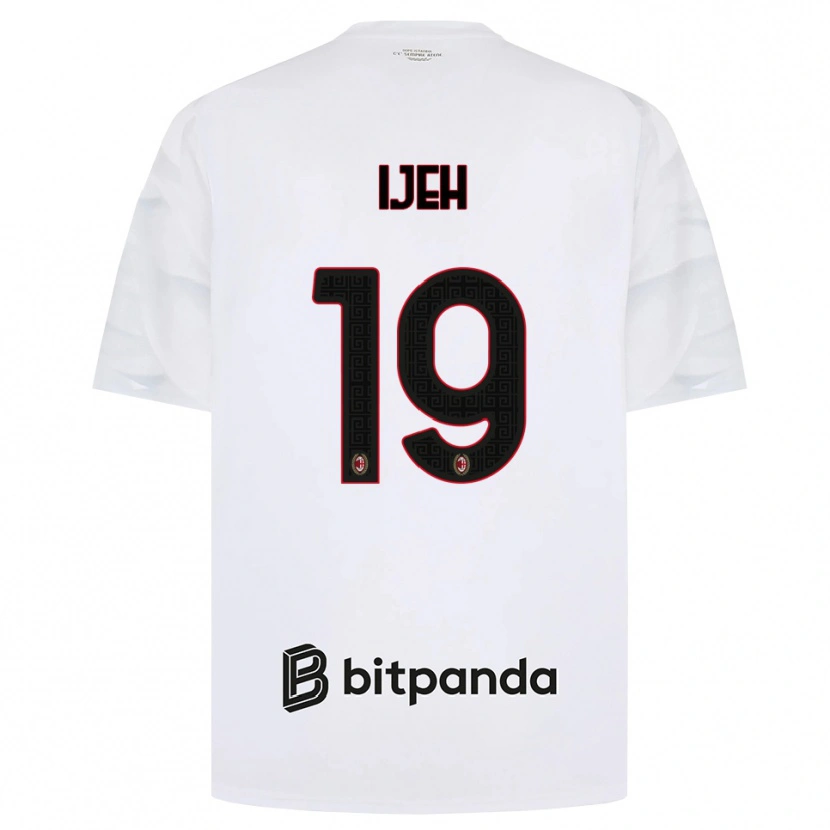 Danxen Barn Evelyn Ijeh #19 Vit Röd Svart Bortatröja Matchtröjor 2026/27 Tröjor T-Tröja