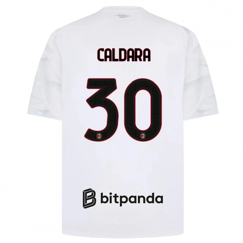 Danxen Barn Mattia Caldara #30 Vit Röd Svart Bortatröja Matchtröjor 2026/27 Tröjor T-Tröja
