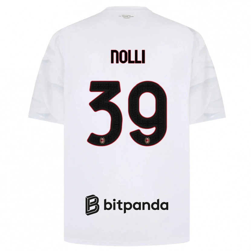 Danxen Barn Luca Nolli #39 Vit Röd Svart Bortatröja Matchtröjor 2026/27 Tröjor T-Tröja
