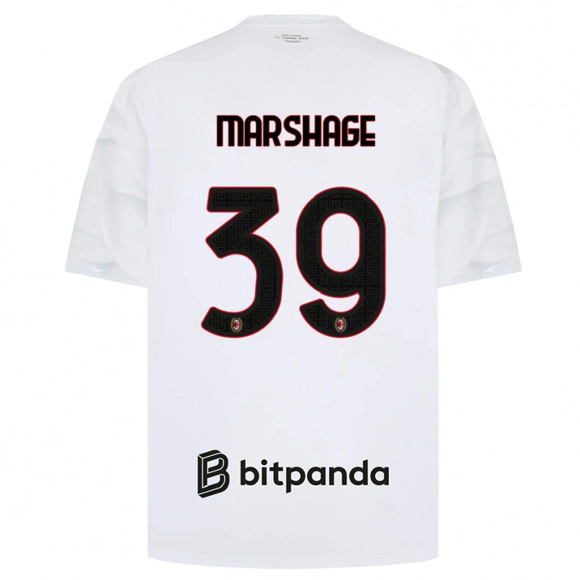 Danxen Barn Wilgot Marshage #39 Vit Röd Svart Bortatröja Matchtröjor 2026/27 Tröjor T-Tröja