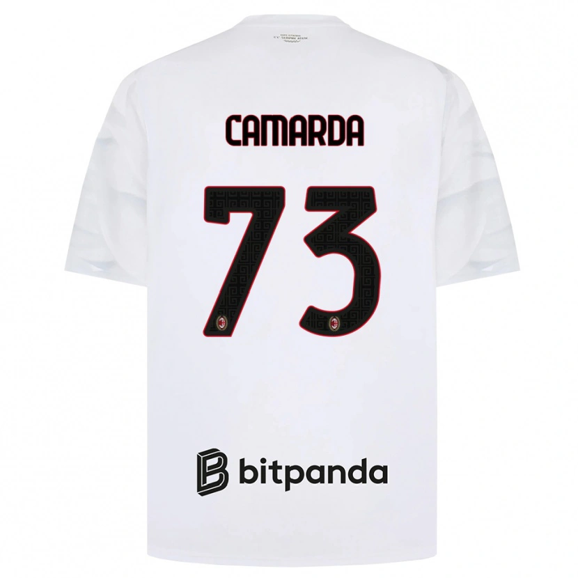 Danxen Barn Francesco Camarda #73 Vit Röd Svart Bortatröja Matchtröjor 2026/27 Tröjor T-Tröja