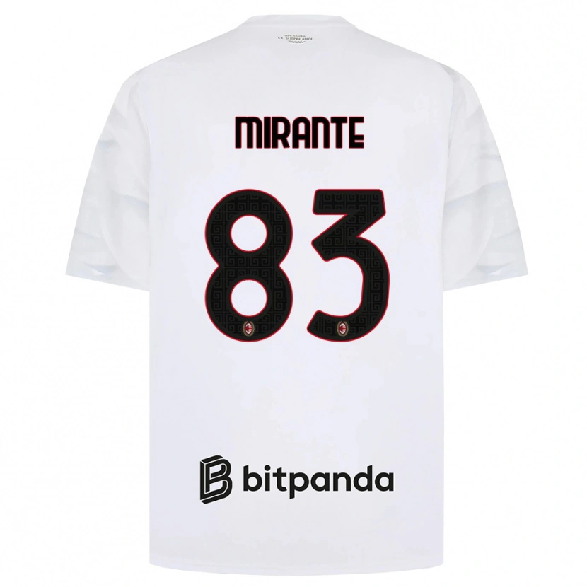 Danxen Barn Antonio Mirante #83 Vit Röd Svart Bortatröja Matchtröjor 2026/27 Tröjor T-Tröja