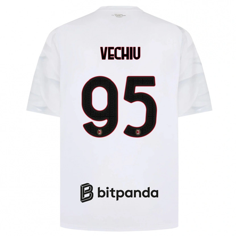 Danxen Barn Christian Vechiu #95 Vit Röd Svart Bortatröja Matchtröjor 2026/27 Tröjor T-Tröja