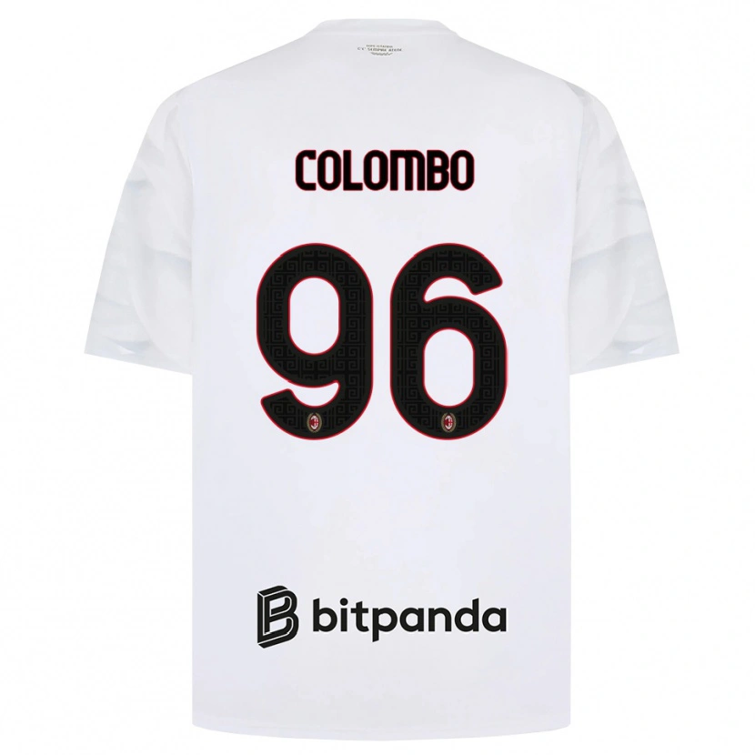 Danxen Barn Leonardo Colombo #96 Vit Röd Svart Bortatröja Matchtröjor 2026/27 Tröjor T-Tröja