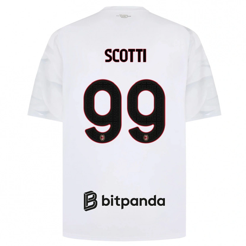 Danxen Barn Filippo Scotti #99 Vit Röd Svart Bortatröja Matchtröjor 2026/27 Tröjor T-Tröja