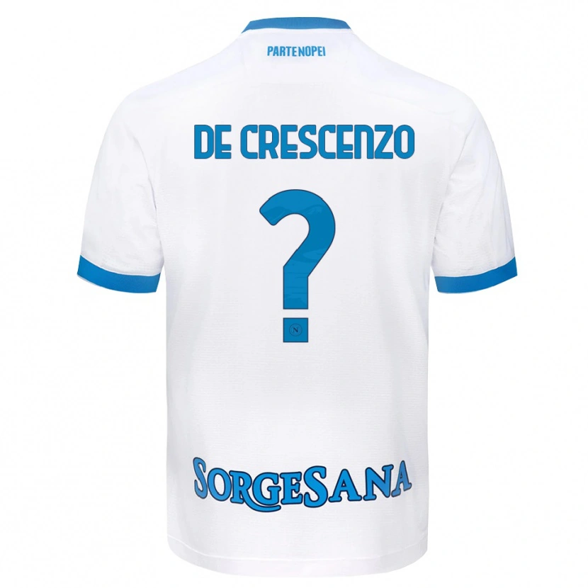 Danxen Barn Francesco De Crescenzo #0 Vit Himmelblå Bortatröja Matchtröjor 2026/27 Tröjor T-Tröja