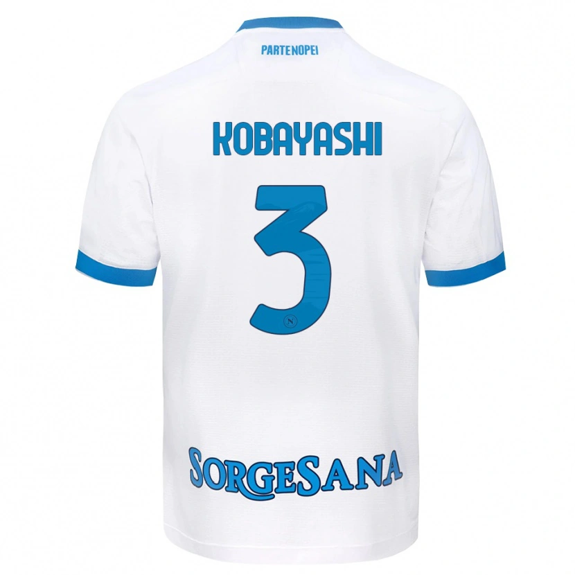 Danxen Barn Miharu Kobayashi #3 Vit Himmelblå Bortatröja Matchtröjor 2026/27 Tröjor T-Tröja