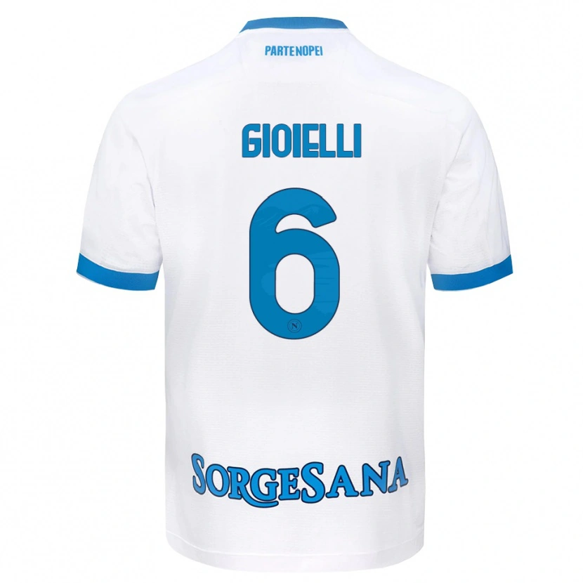 Danxen Barn Francesco Pio Gioielli #6 Vit Himmelblå Bortatröja Matchtröjor 2026/27 Tröjor T-Tröja