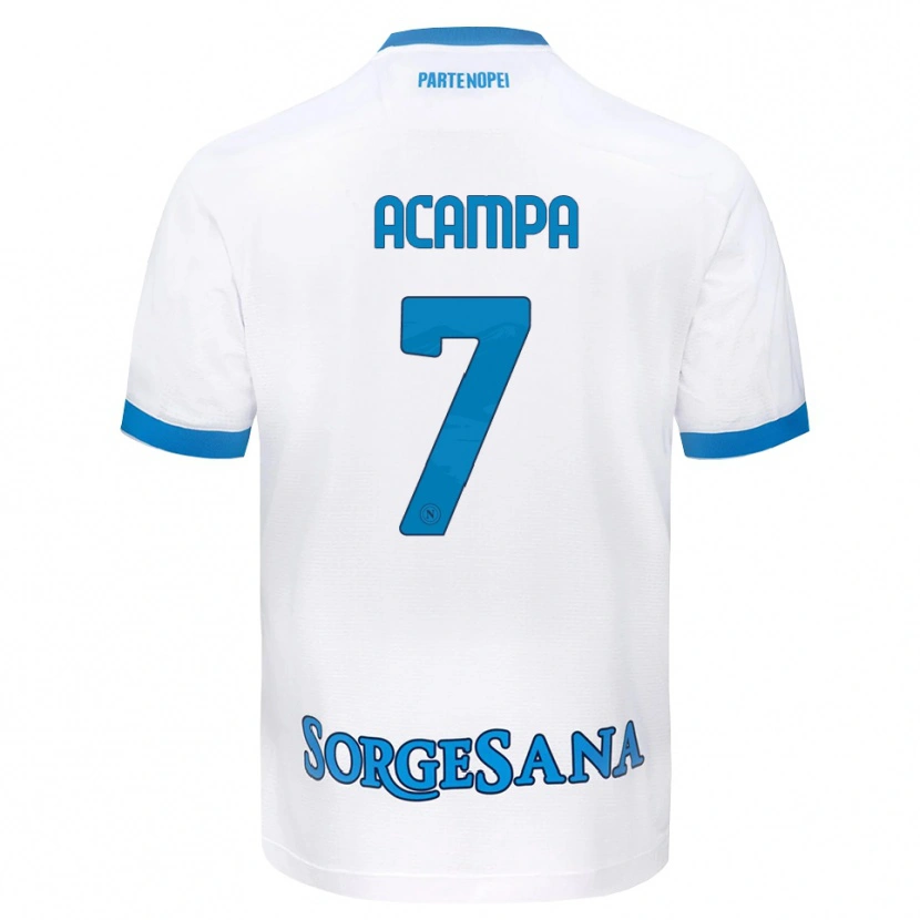 Danxen Barn Davide Acampa #7 Vit Himmelblå Bortatröja Matchtröjor 2026/27 Tröjor T-Tröja