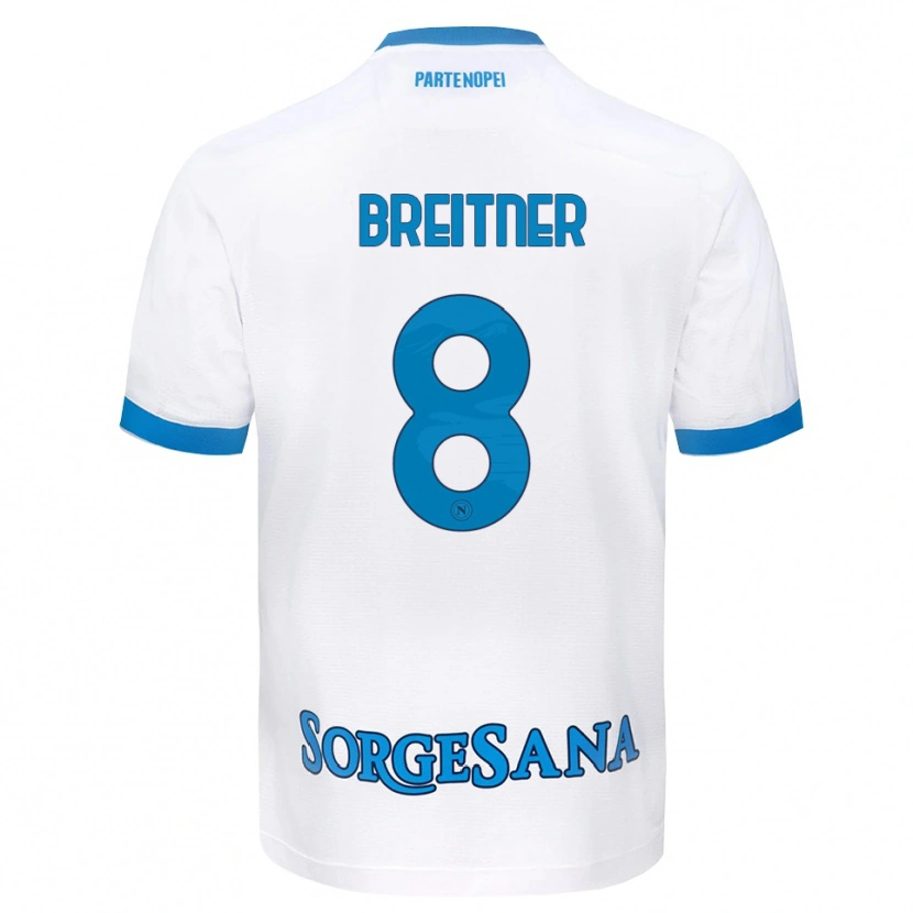 Danxen Barn Stephanie Breitner #8 Vit Himmelblå Bortatröja Matchtröjor 2026/27 Tröjor T-Tröja