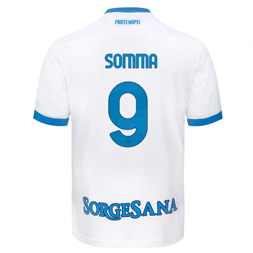 Danxen Barn Stanislao Somma #9 Vit Himmelblå Bortatröja Matchtröjor 2026/27 Tröjor T-Tröja