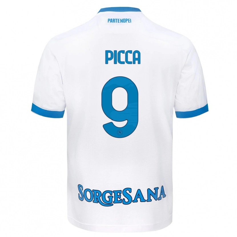 Danxen Barn Luigi Picca #9 Vit Himmelblå Bortatröja Matchtröjor 2026/27 Tröjor T-Tröja