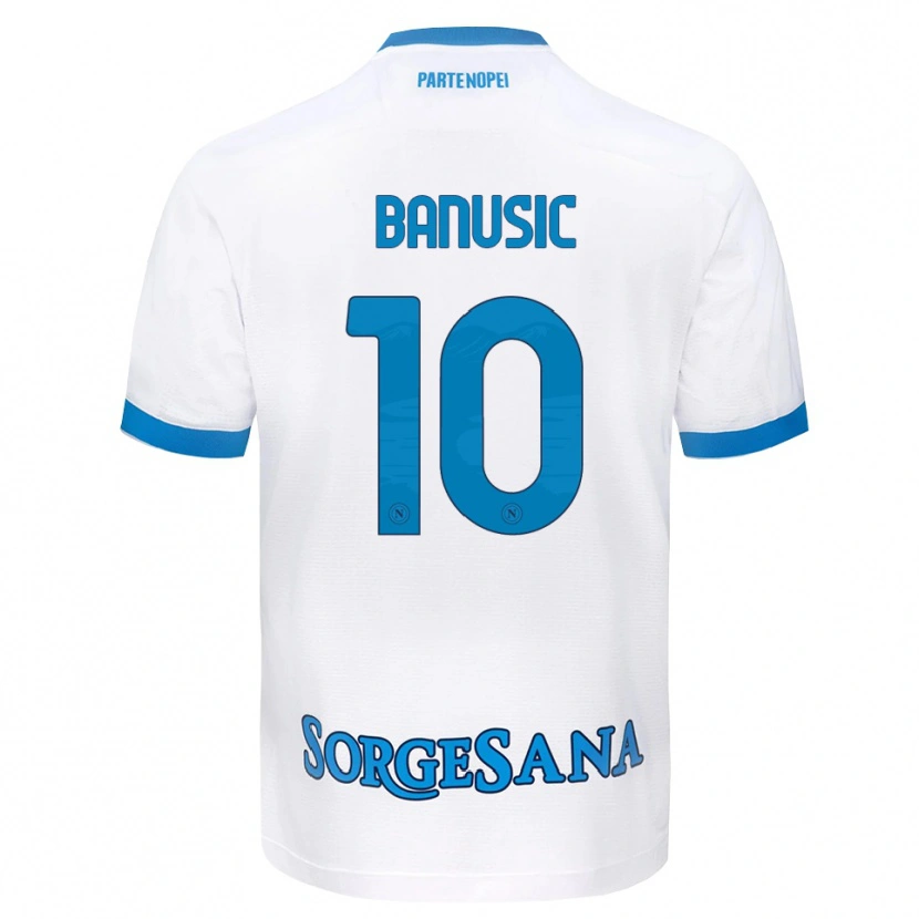 Danxen Barn Marija Banušić #10 Vit Himmelblå Bortatröja Matchtröjor 2026/27 Tröjor T-Tröja
