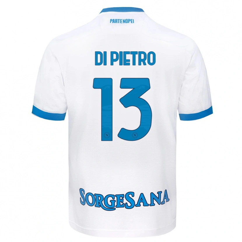 Danxen Barn Ciro Di Pietro #13 Vit Himmelblå Bortatröja Matchtröjor 2026/27 Tröjor T-Tröja