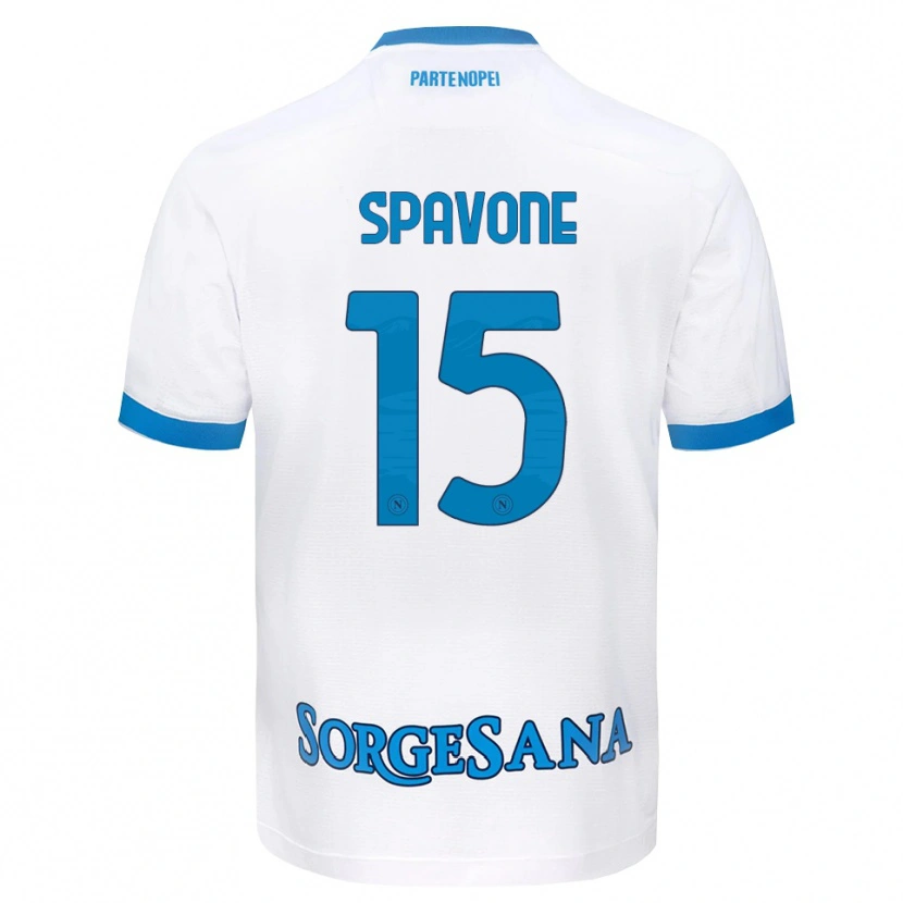 Danxen Barn Alessandro Spavone #15 Vit Himmelblå Bortatröja Matchtröjor 2026/27 Tröjor T-Tröja
