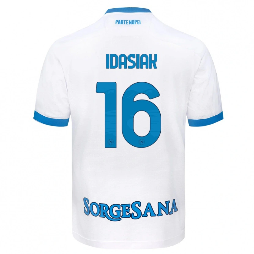 Danxen Barn Hubert Idasiak #16 Vit Himmelblå Bortatröja Matchtröjor 2026/27 Tröjor T-Tröja