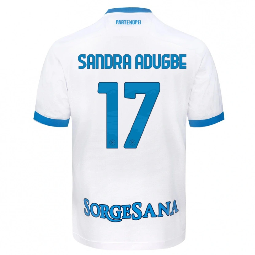 Danxen Barn Olamide Sandra Adugbe #17 Vit Himmelblå Bortatröja Matchtröjor 2026/27 Tröjor T-Tröja