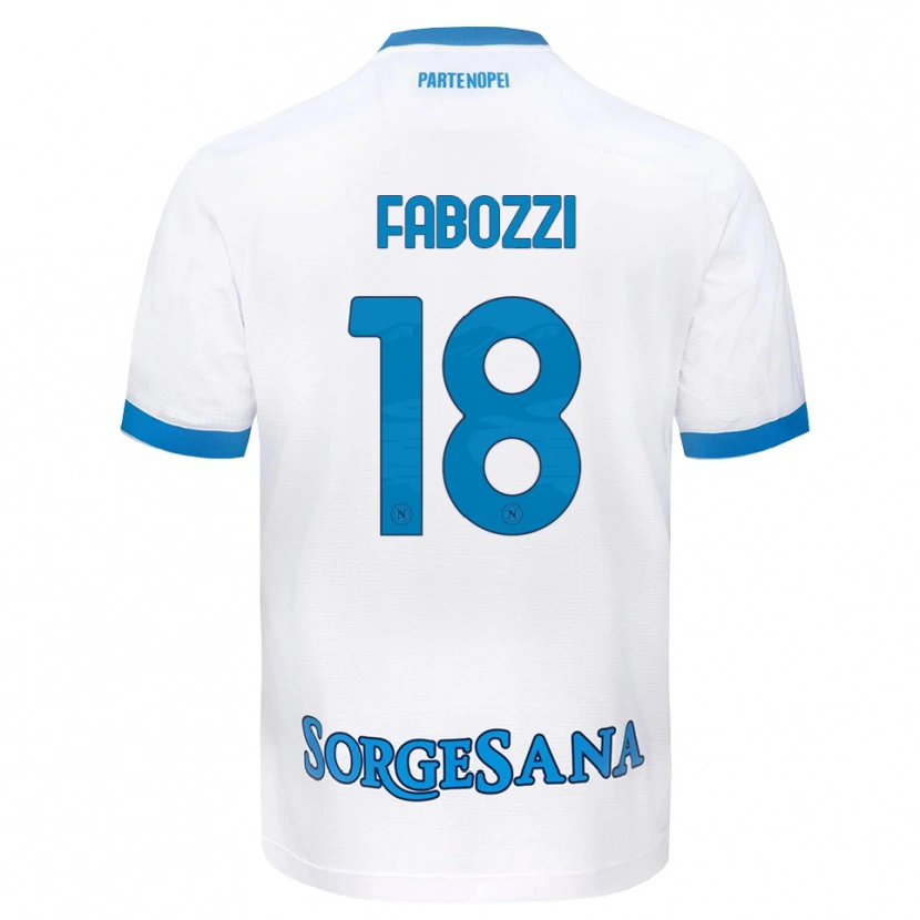 Danxen Barn Vincenzo Fabozzi #18 Vit Himmelblå Bortatröja Matchtröjor 2026/27 Tröjor T-Tröja