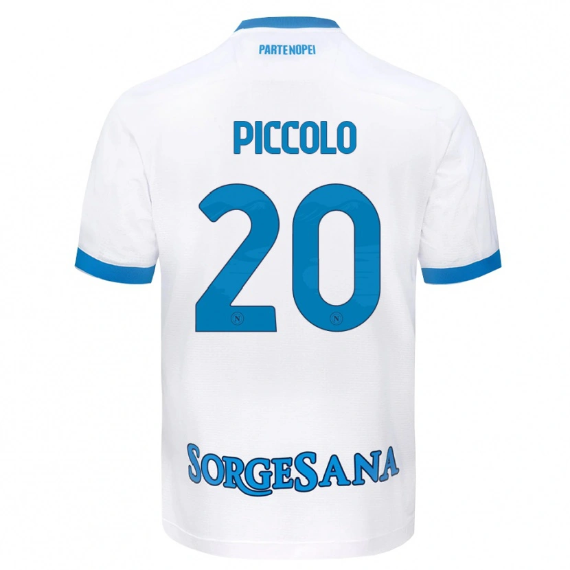 Danxen Barn Salvatore Piccolo #20 Vit Himmelblå Bortatröja Matchtröjor 2026/27 Tröjor T-Tröja