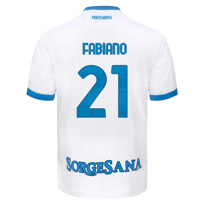 Danxen Barn Francesca Fabiano #21 Vit Himmelblå Bortatröja Matchtröjor 2026/27 Tröjor T-Tröja