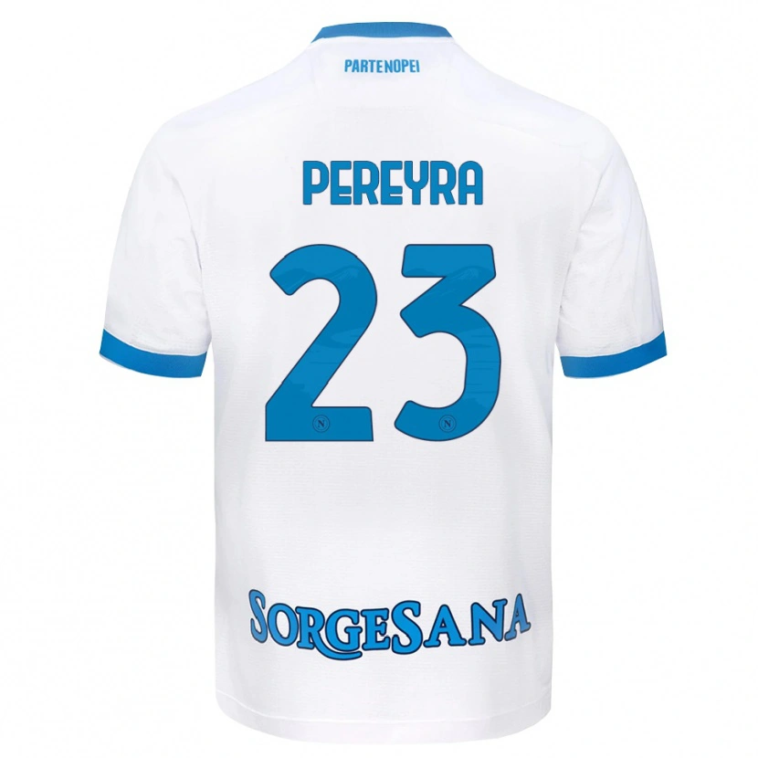 Danxen Barn Milton Pereyra #23 Vit Himmelblå Bortatröja Matchtröjor 2026/27 Tröjor T-Tröja