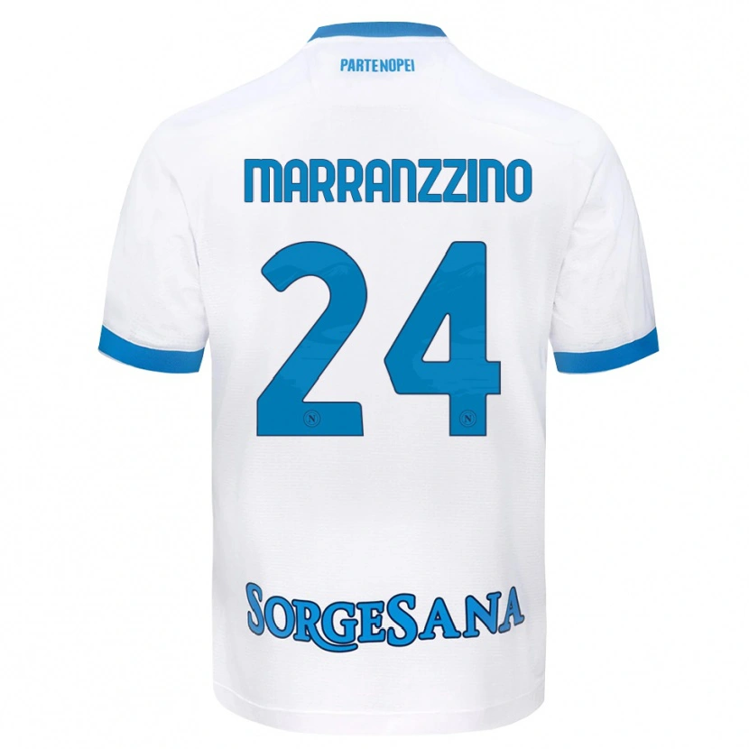 Danxen Barn Pasquale Marranzzino #24 Vit Himmelblå Bortatröja Matchtröjor 2026/27 Tröjor T-Tröja
