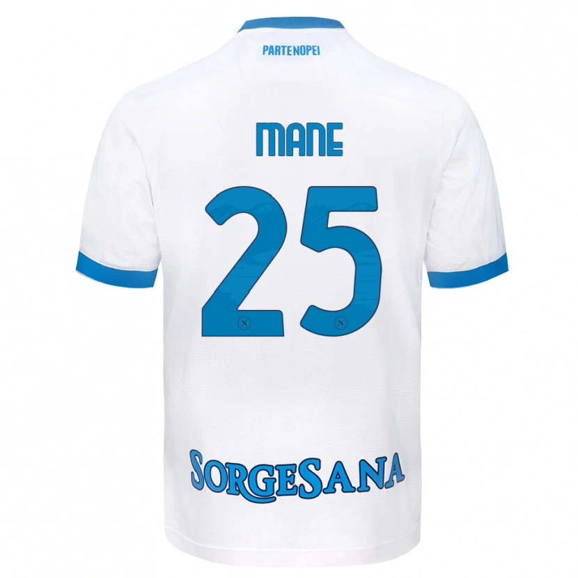 Danxen Barn Balla Mousa Mane #25 Vit Himmelblå Bortatröja Matchtröjor 2026/27 Tröjor T-Tröja
