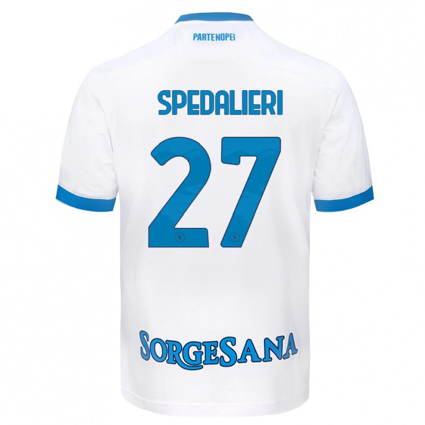 Danxen Barn Johnatan Andrea Spedalieri #27 Vit Himmelblå Bortatröja Matchtröjor 2026/27 Tröjor T-Tröja