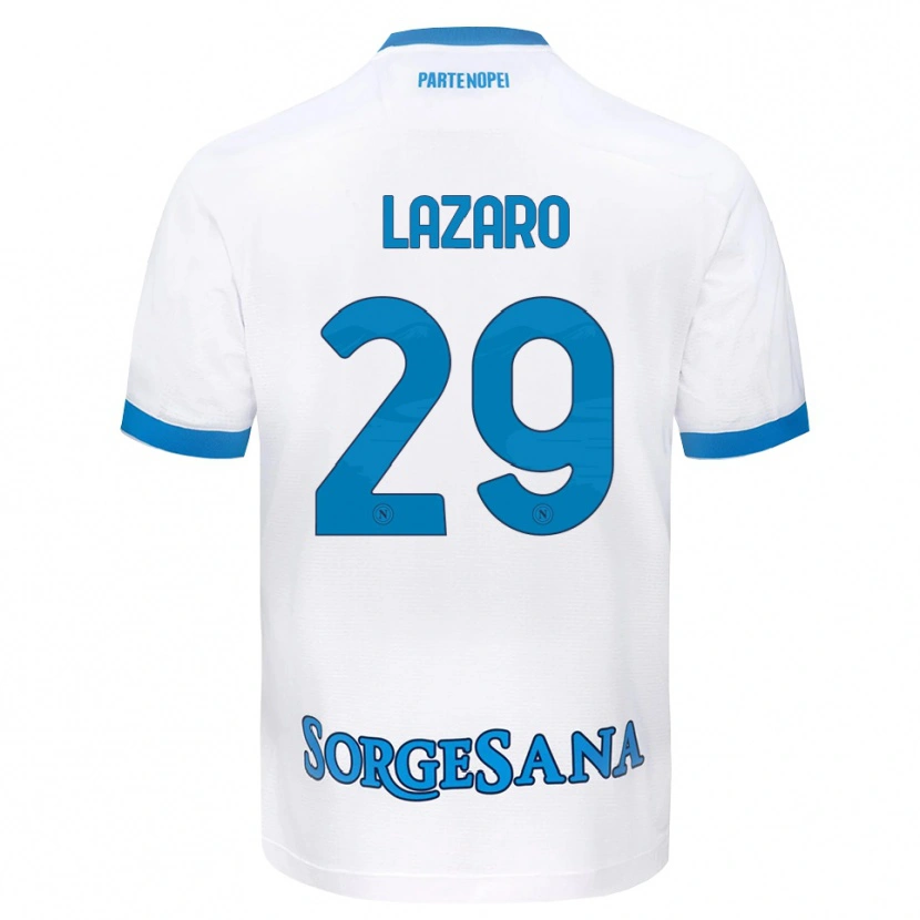 Danxen Barn Paloma Lázaro #29 Vit Himmelblå Bortatröja Matchtröjor 2026/27 Tröjor T-Tröja