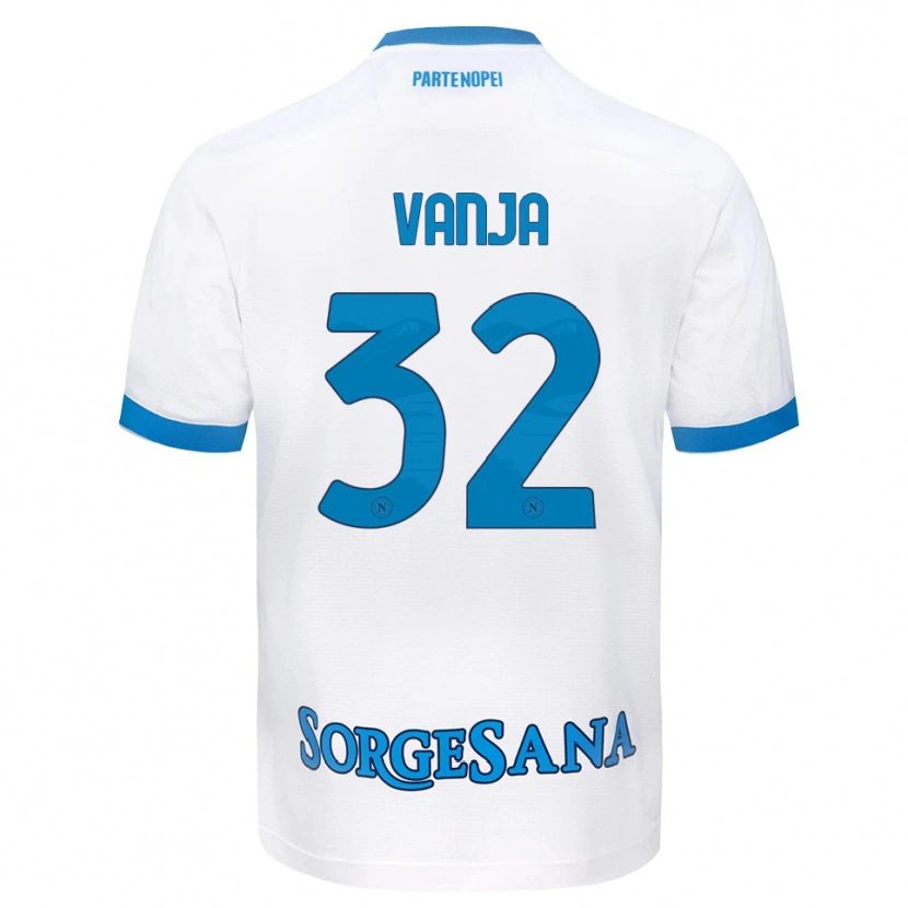 Danxen Barn Vanja Milinković-Savić #32 Vit Himmelblå Bortatröja Matchtröjor 2026/27 Tröjor T-Tröja