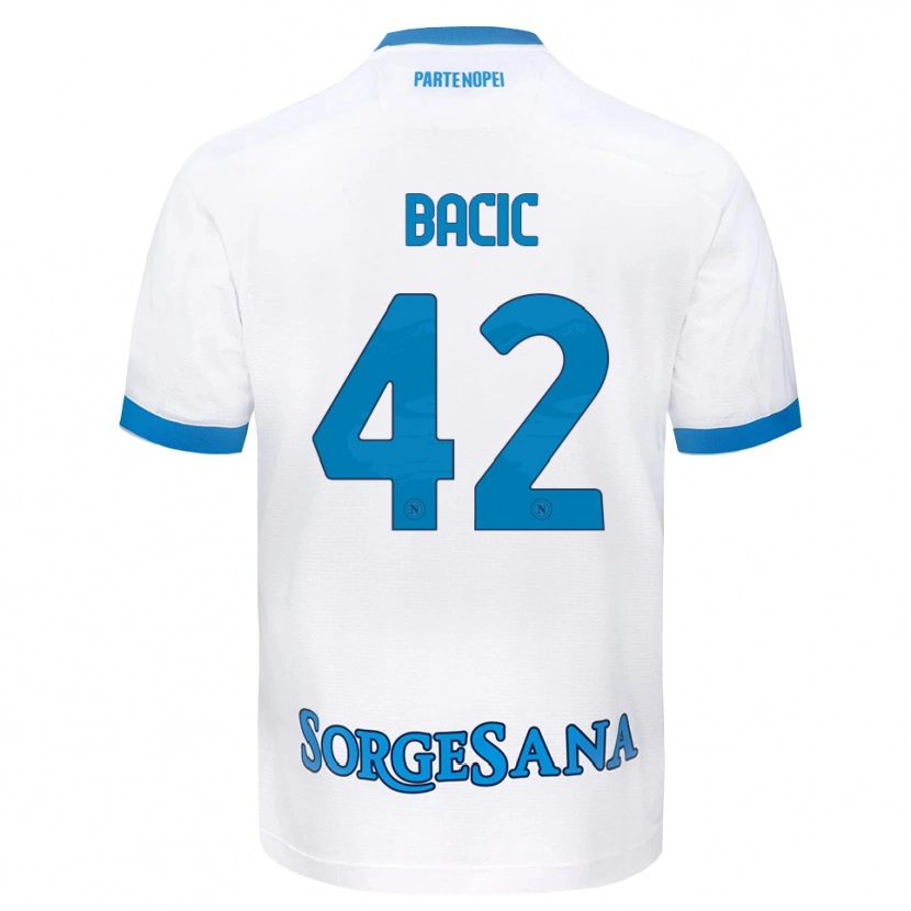 Danxen Barn Doris Bačić #42 Vit Himmelblå Bortatröja Matchtröjor 2026/27 Tröjor T-Tröja
