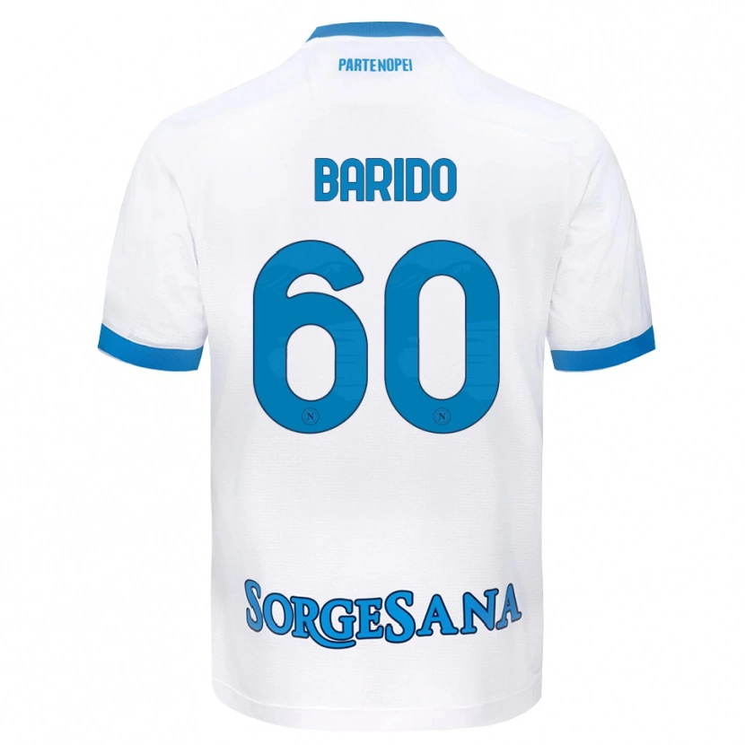 Danxen Barn Francisco Baridó #60 Vit Himmelblå Bortatröja Matchtröjor 2026/27 Tröjor T-Tröja